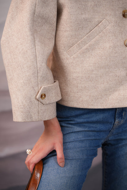 Clara Cream wool Jacket