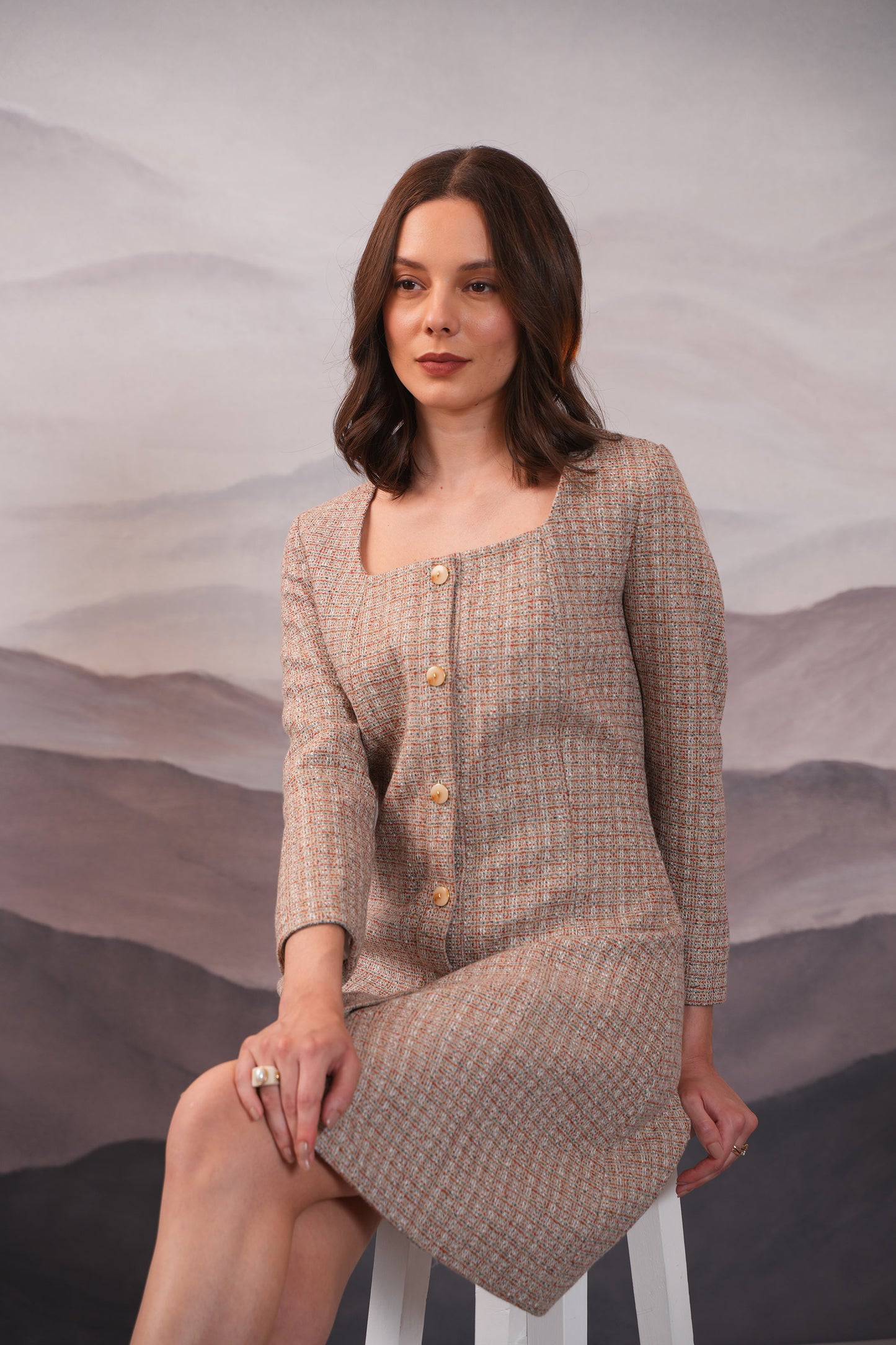 Allure Tweed Coat  Dress